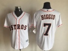 Houston Astros #7 Craig Biggio White New Fabric Cool Base Jerseys