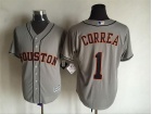 Houston Astros #1 Carlos Correa Gray New Fabric Cool Base Jerseys