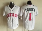 Houston Astros #1 Carlos Correa White Mother's Day Cool Base Jerseys