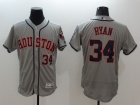 Houston Astros #34 Nolan Ryan Gray Flexbase Jerseys