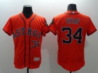 Houston Astros #34 Nolan Ryan Orange Flexbase Jerseys