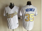 Kansas City Royals #35 Eric Hosmer White Gold Program New Fabric Cool Base Jerseys