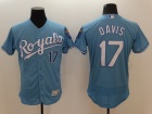 Kansas City Royals #17 Wade Davis Baby Blue Flexbase Jerseys