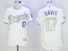 Kansas City Royals #17 Wade Davis White Gold Program Flexbase Jerseys