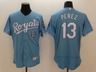 Kansas City Royals #13 Salvador Perez Baby Blue Flexbase Jerseys