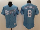 Kansas City Royals #8 Mike Moustakas Baby Blue Flexbase Jerseys