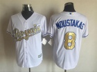 Kansas City Royals #8 Mike Moustakas White Gold Program Cool Base Jerseys