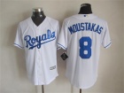 Kansas City Royals #8 Mike Moustakas White New Fabric Cool Base Jerseys