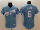 Kansas City Royals #6 Lorenzo Cain Baby Blue Flexbase Jerseys