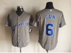 Kansas City Royals #6 Lorenzo Cain Gray New Fabric Cool Base Jerseys