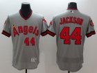 Los Angeles Angels #44 Reggie Jackson Gray Flexbase Jerseys