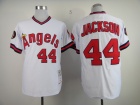 Los Angeles Angels #44 Reggie Jackson White Throwback Jerseys