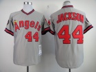 Los Angeles Angels #44 Reggie Jackson Gray Throwback Jerseys