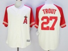 Los Angeles Angels #27 Mike Trout Cream Exclusive Cool Base Jerseys