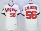 Los Angeles Angels #56 Kole Calhoun White Pullover Flexbase Jerseys