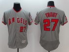 Los Angeles Angels #27 Mike Trout Gray Flexbase Jerseys