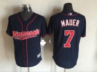 Minnesota Twins #7 Joe Mauer Blue New Fabric Cool Base Jerseys