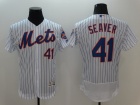 New York Mets #41 Tom Seaver White Strips Flexbase Jerseys