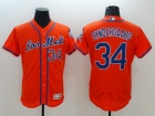 New York Mets #34 Noah Syndergaard Orange Flexbase Jerseys