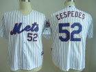 New York Mets #52 Yoenis Cespedes White Strips Player Jerseys