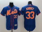 New York Mets #33 Matt Harvey Blue Orange Number Flexbase Jerseys