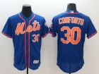 New York Mets #30 Michael Conforto Blue Orange Number Flexbase Jerseys