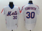 New York Mets #30 Michael Conforto White Strips Pullover Flexbase Jerseys