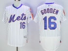 New York Mets #16 Dwight Gooden White Strips Pullover Flexbase Jerseys