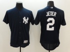 New York Yankees #2 Derek Jeter Navy Blue Flexbase Jerseys