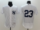 New York Yankees #23 Don Mattingly White Strips Flexbase Jerseys