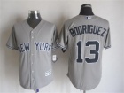 New York Yankees #13 Alex Rodriguez Gray New Fabric Cool Base Jerseys