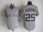 New York Yankees #25 Mark Teixeira Gray New Fabric Cool Base Jerseys