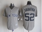 New York Yankees #52 C.C.Sabathia Gray New Fabric Cool Base Jerseys