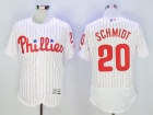 Philadelphia Phillies #20 Mike Schmidt White Strips Flexbase Jerseys