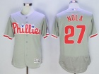 Philadelphia Phillies #27 Aaron Nola Gray Flexbase Jerseys