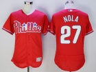 Philadelphia Phillies #27 Aaron Nola Red Flexbase Jerseys