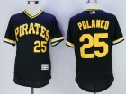 Pittsburgh Pirates #25 Gregory Polanco Black Pullover Flexbase Jerseys