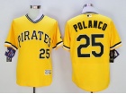 Pittsburgh Pirates #25 Gregory Polanco Yellow Flexbase Jerseys