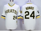 Pittsburgh Pirates #24 Barry Bonds White Throwback Jerseys