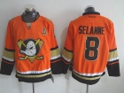 Anaheim Mighty Ducks #8 Teemu Selanne Orange Hockey Jersey