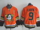 Anaheim Mighty Ducks #9 Paul Kariya Orange Hockey Jersey