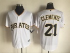 Pittsburgh Pirates #21 Roberto Clemente  White New Fabric Cool Base Jerseys