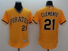 Pittsburgh Pirates #21 Roberto Clemente Yellow Flexbase Jerseys