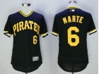 Pittsburgh Pirates #6 Starling Marte Black Pullover Flexbase Jerseys