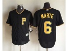 Pittsburgh Pirates #6 Starling Marte Black New Fabric Cool Base Jerseys