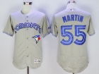 Toronto Blue Jays #55 Russell Martin Gray Flexbase Jerseys