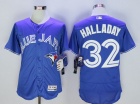 Toronto Blue Jays #32 Roy Halladay Blue Flexbase Jerseys