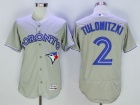 Toronto Blue Jays #2 Troy Tulowitzki Gray Flexbase Jerseys