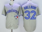 Toronto Blue Jays #32 Roy Halladay Gray Cool Base Jerseys