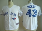 Toronto Blue Jays #43 R.A. Dickey White Player Jerseys